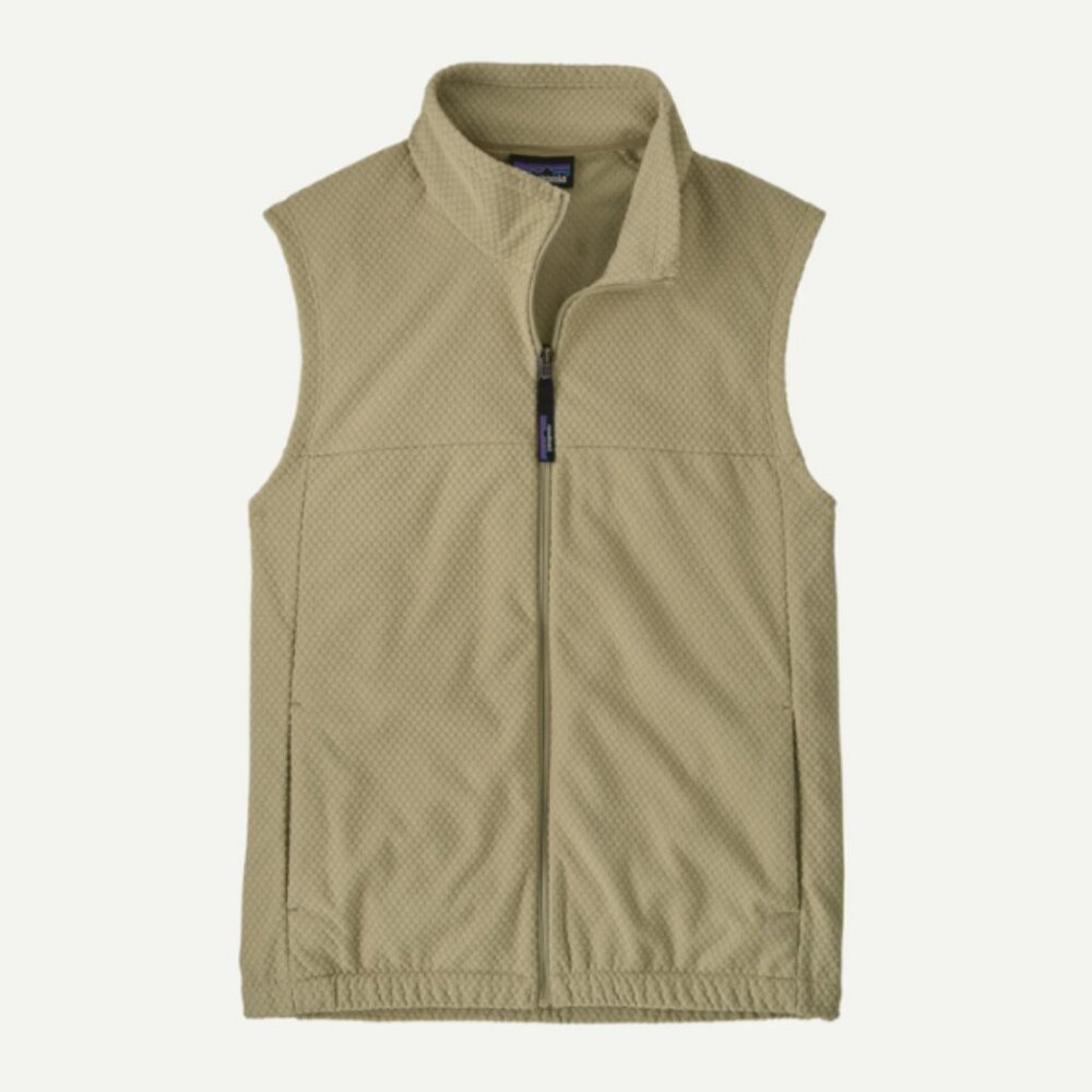 textured fleece vest color weathered stone men
